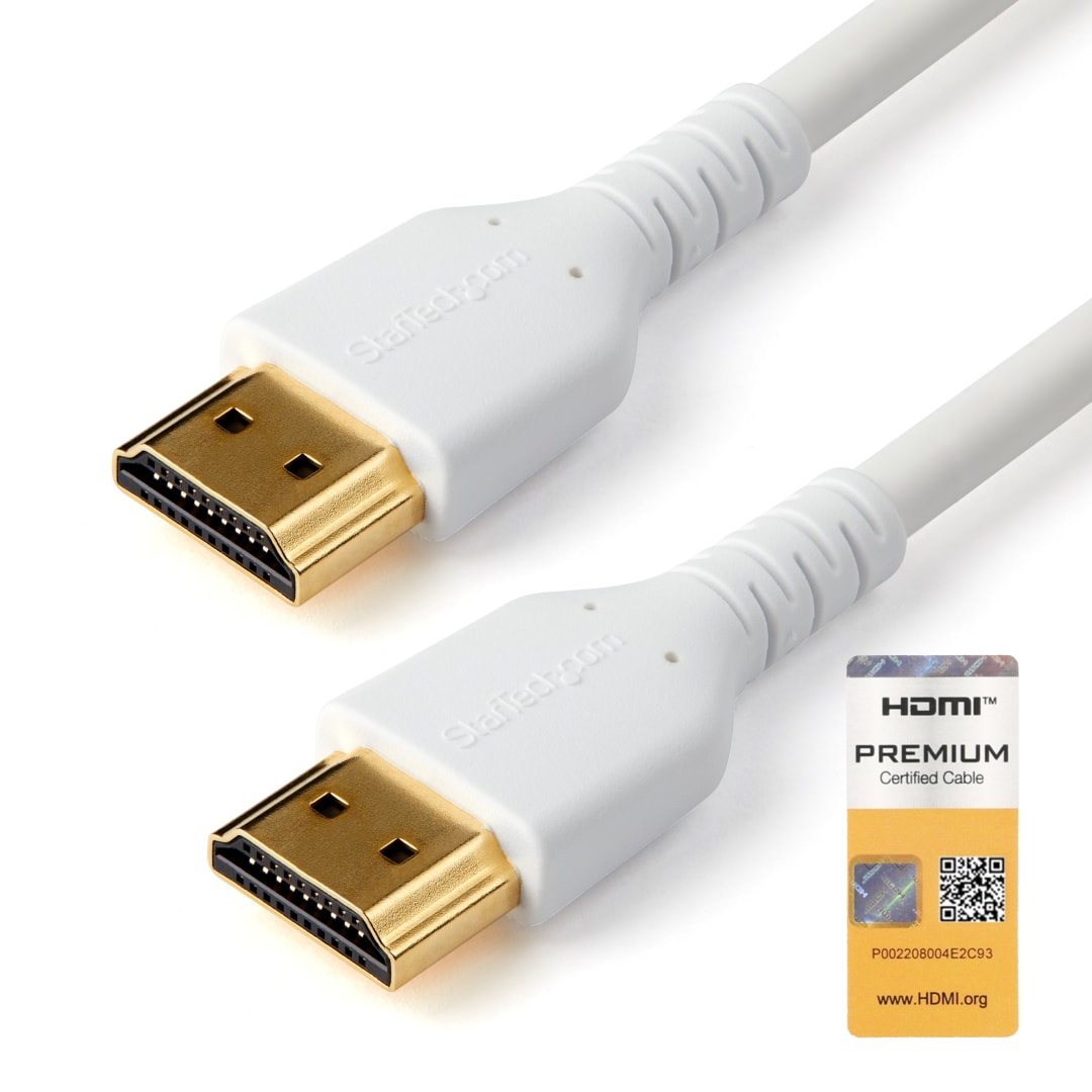HDMI 2 0 Premium Certified TPE 1m White Cable