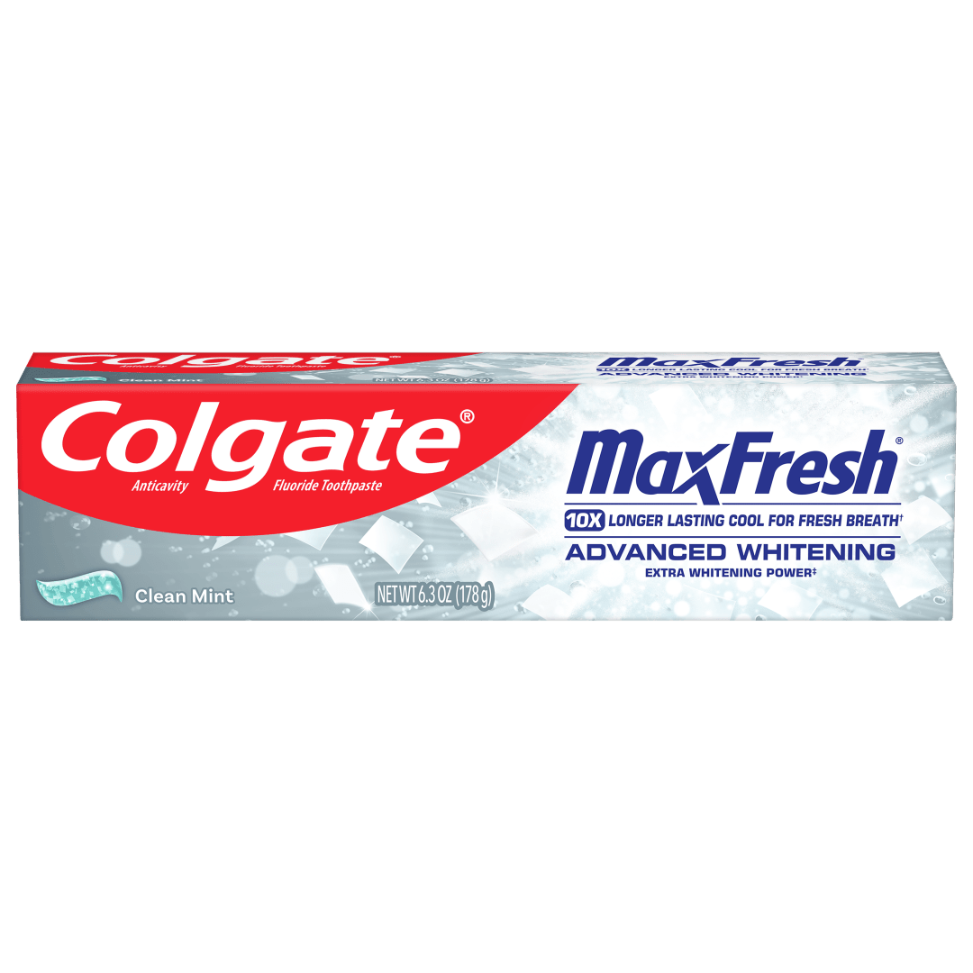 Colgate MaxFresh Advanced Whitening Toothpaste, Clean Mint, 6.3 oz