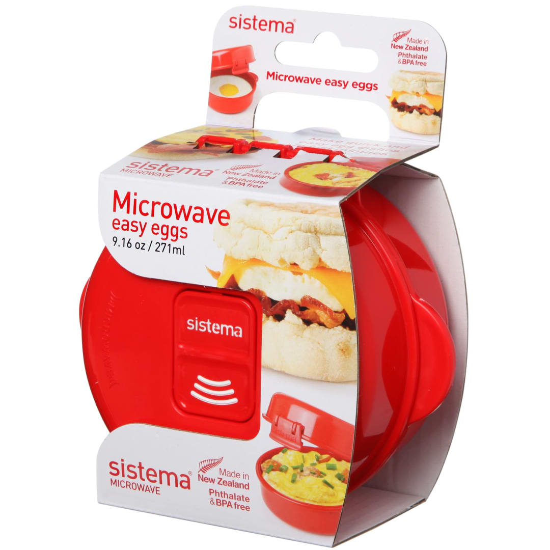 Sistema® Easy Eggs Microwave Cooker, 9.16 Ounces/271ml, Red
