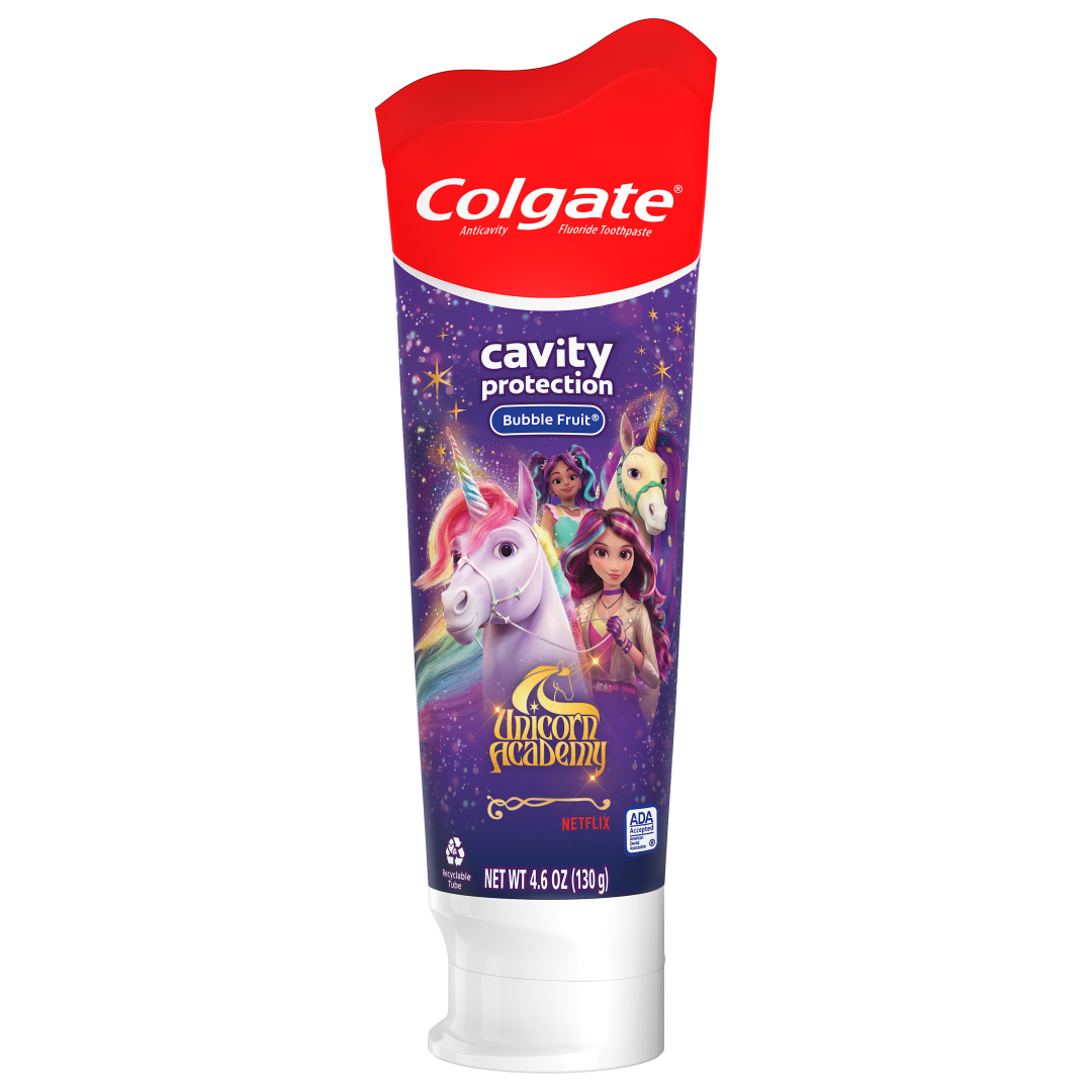 Colgate Unicorn Academy Kids Toothpaste with Fluoride, Mild Bubble Fruit Flavor, 4.6 oz