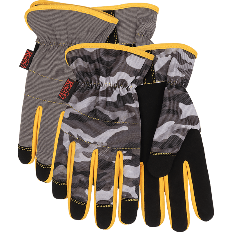 2-Pair Assorted KincoPro™ Light-Duty Gray & Gray Camo Synthetic Multi-Pack