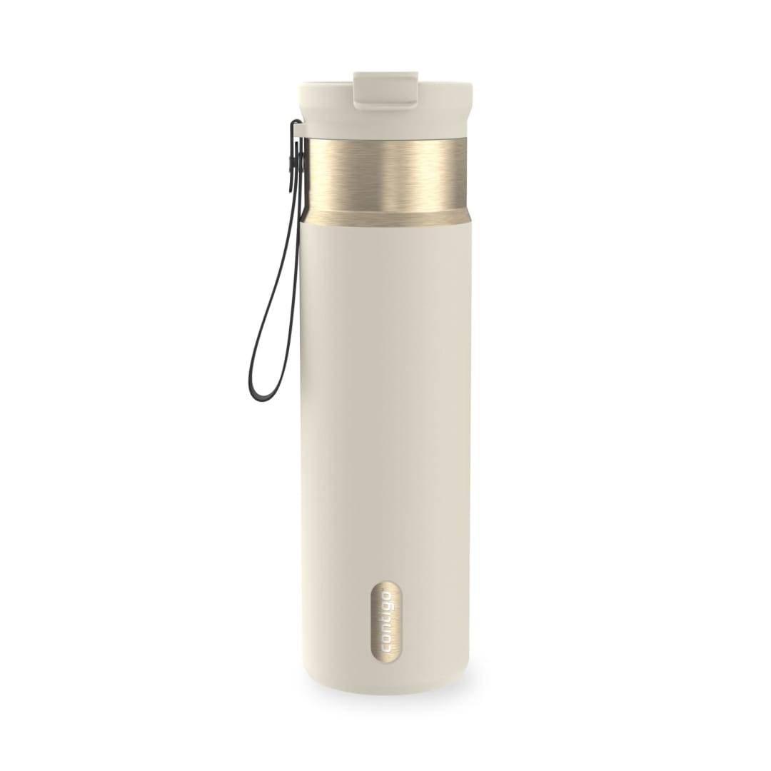 Contigo DualSip 24 oz Leakproof Insulated Water Bottle with Carrying Strap and 2-Way Lid