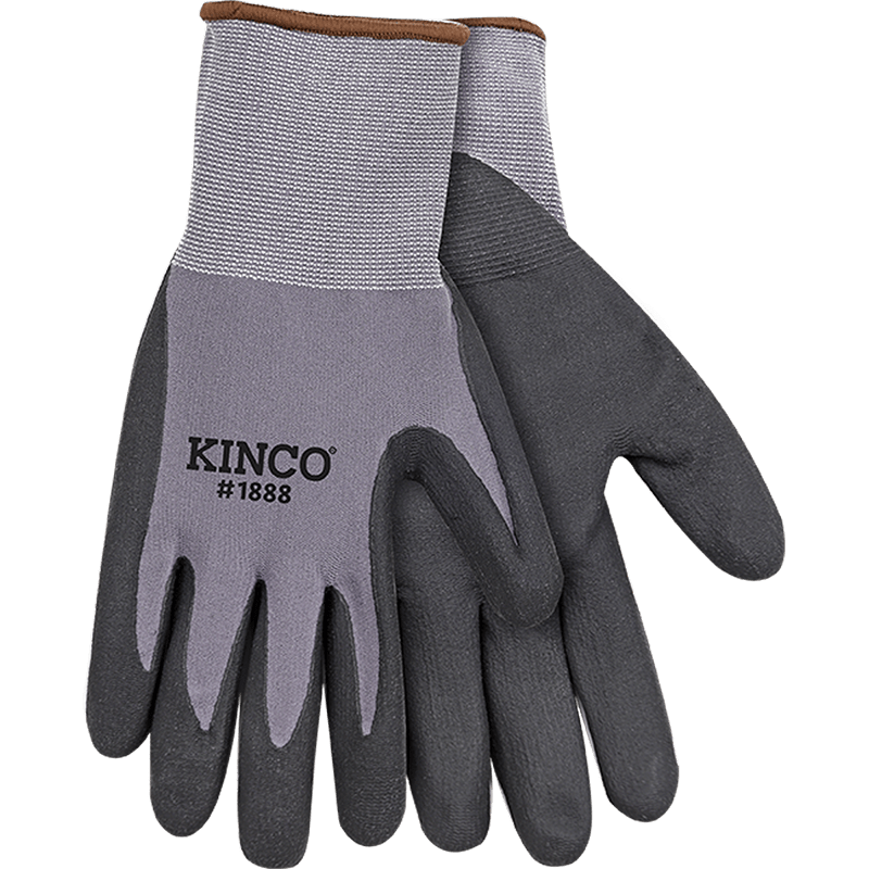 Gray Nylon-Spandex Knit Shell & CoolCoat™ Micro-Foam Nitrile Palm