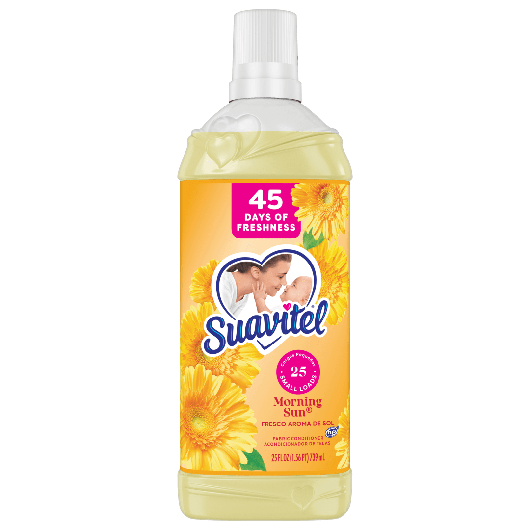 Suavitel Complete Liquid Fabric Softener, Fabric Conditioner, HE Compatible, 25 Small Loads, Morning Sun Scent, 25 fl oz Bottle