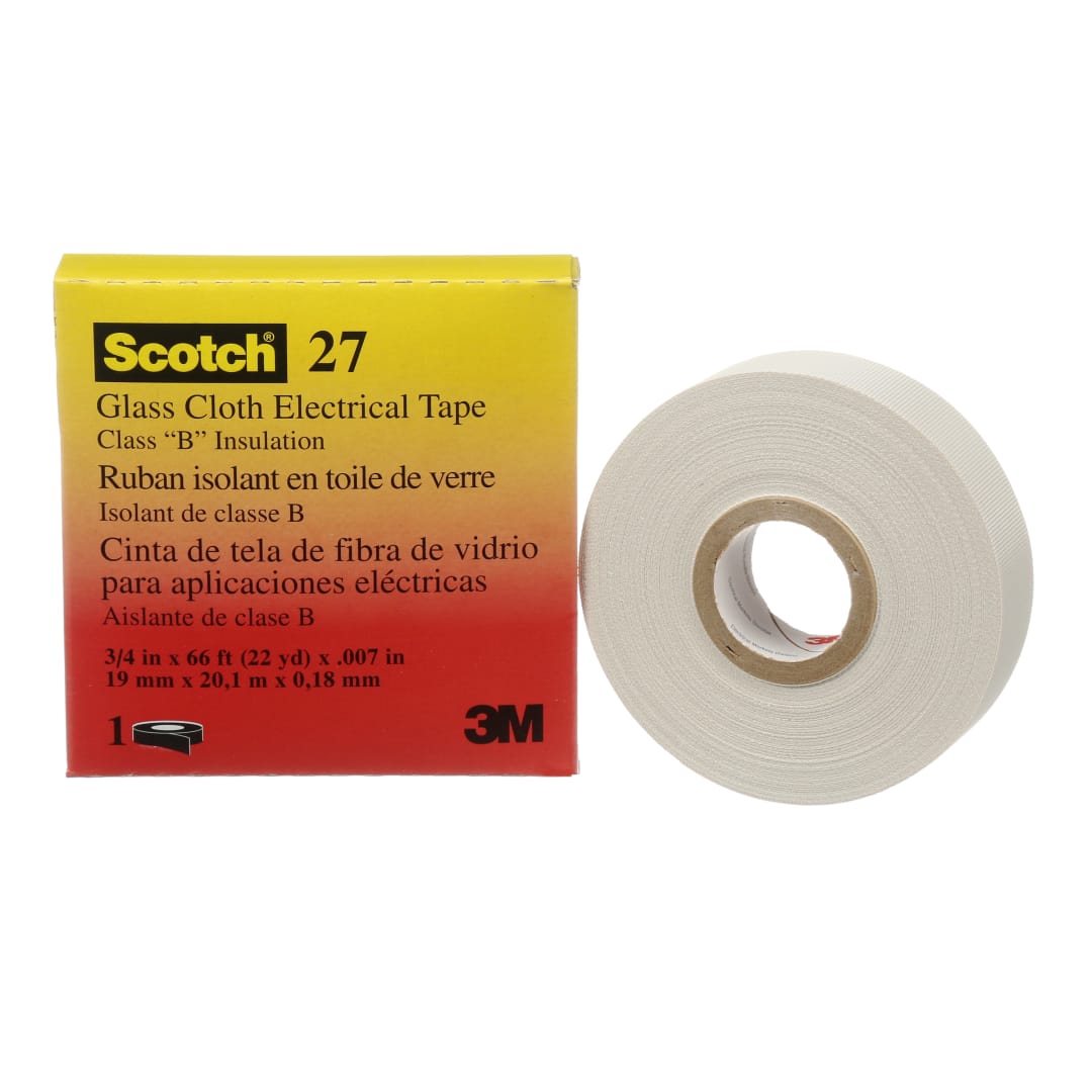 3M™ Cam Elyaf Elektrik Bantı 27, 19 mm x 20 m, 0.18 mm, 20'li ambalaj