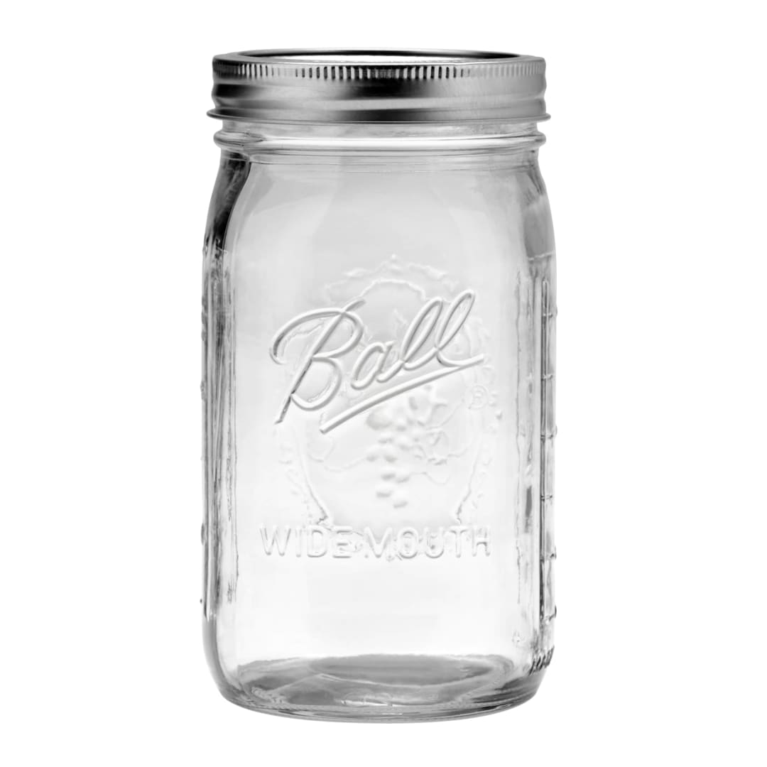 Ball® Wide Mouth Quart 32oz. Glass Mason Jar with Lid and Band