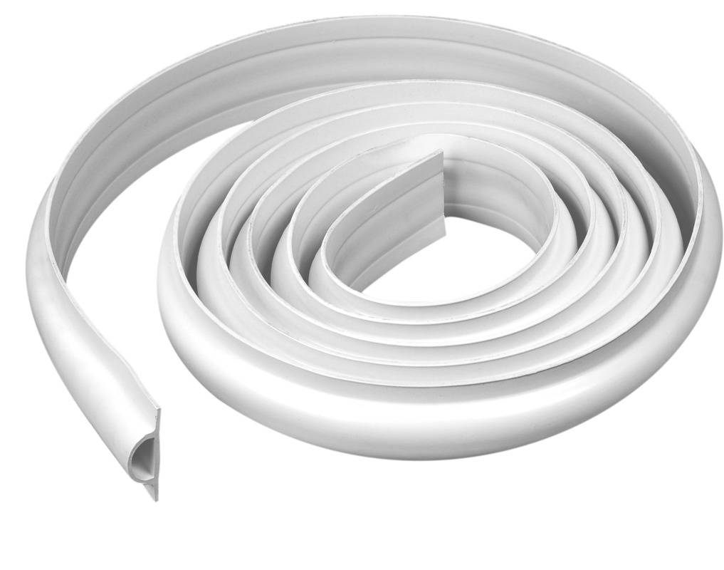 OBSOLETE EasyFlex D-Shape Dock Edging White, 16 ft