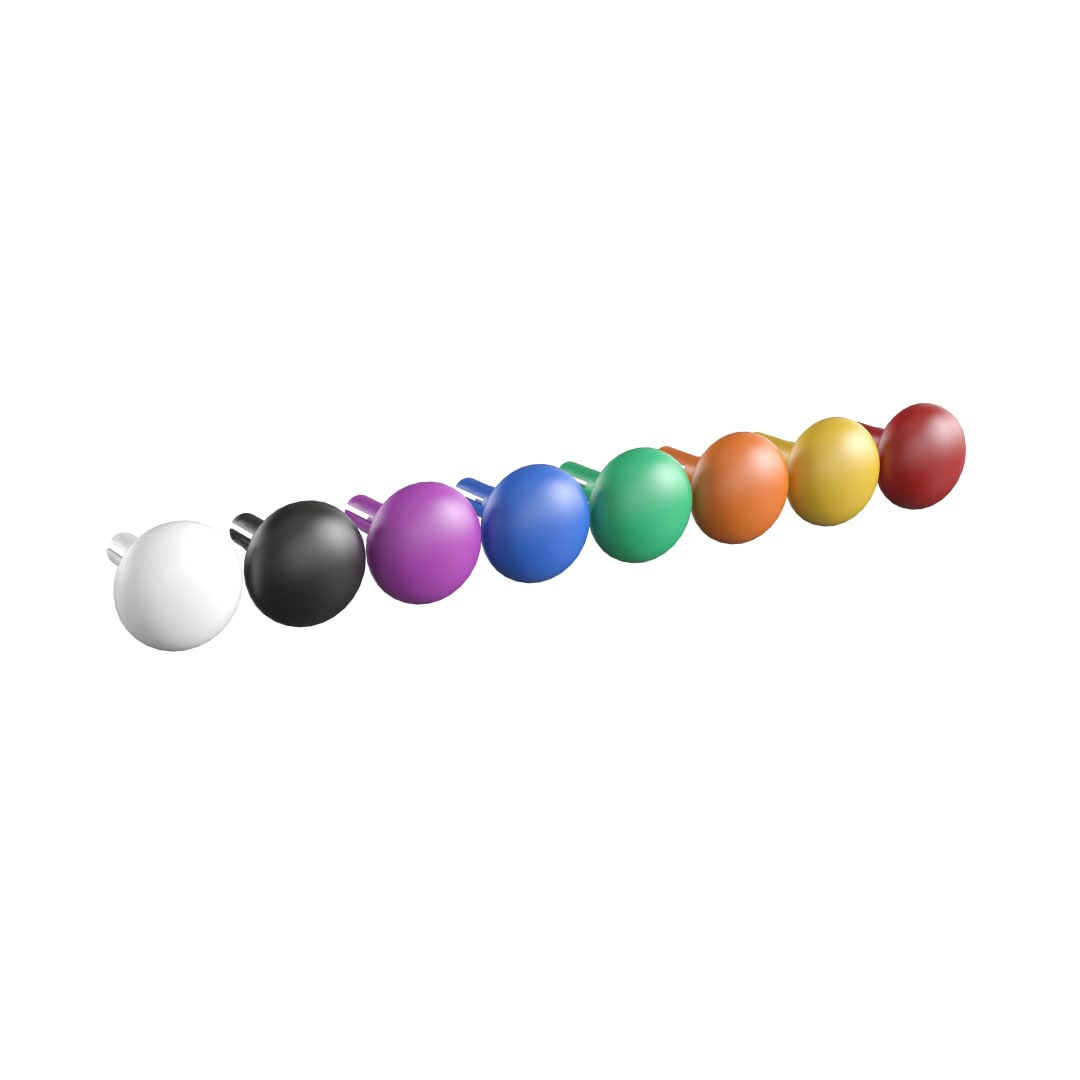 Bright Beginnings Commercial Grade 64 Piece Jumbo Peg Accessory Pack for Modular STEAM Walls (Not Included) - Multicolor
