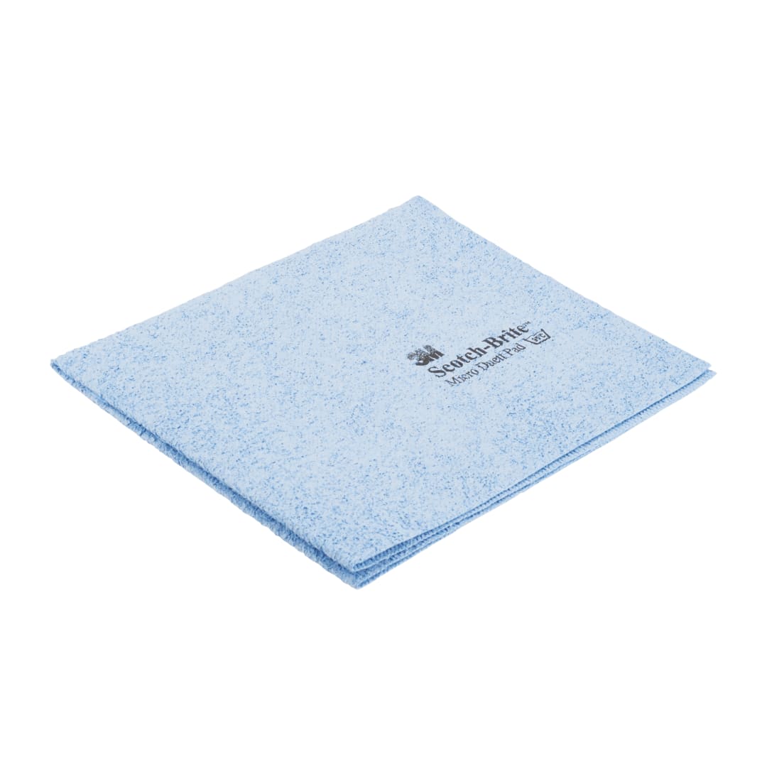 3M™ Scotch-Brite™ Micro Duett Mikrofasertuch, Blau, ohne Aufdruck, 32  x 40 cm, 20 x 5 Stück / Karton