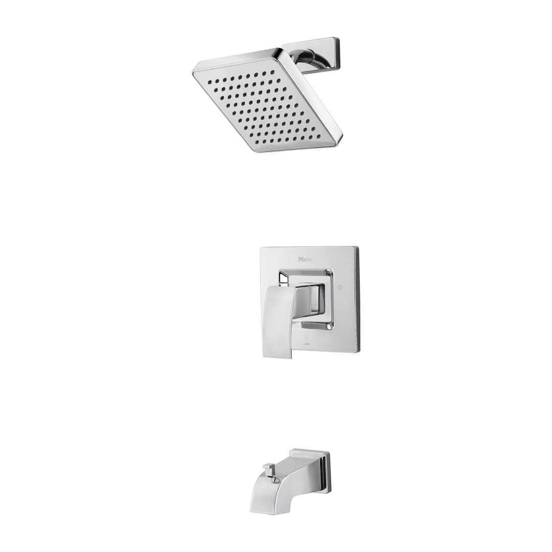 Kenzo 1-Handle Tub & Shower Trim Kit in Polished Chrome