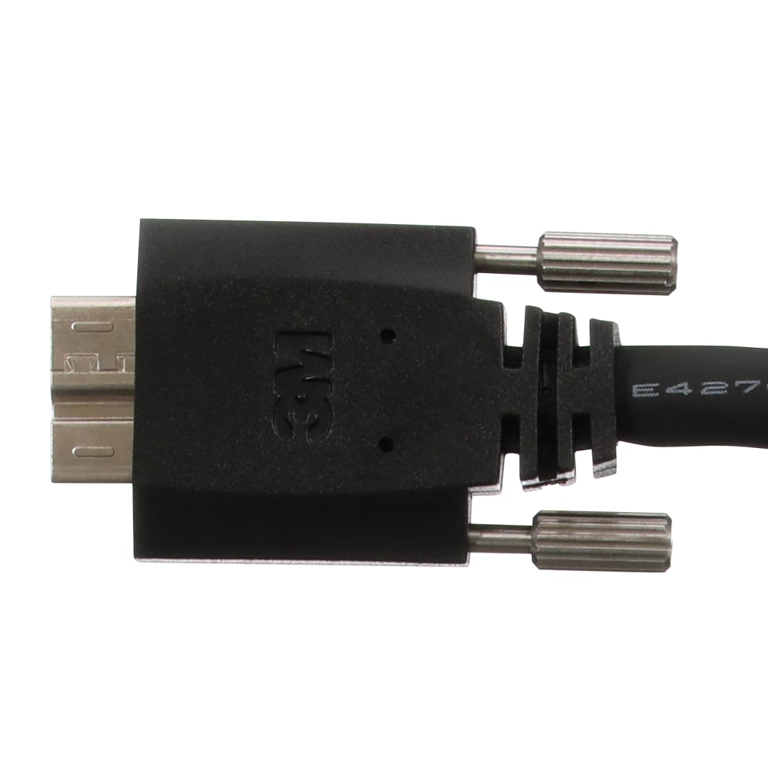 3M™ USB3 Vision Industrial Camera Cable Assembly 1U30A Serie, 1U30A-MB2-SA1-A00-CE, Schwarz, 5 ea/Case