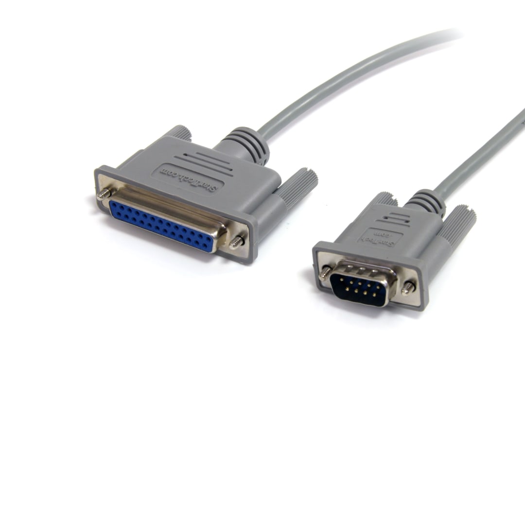 10 FT SERIAL NULL MODEM CABLE DB9M-DB25F