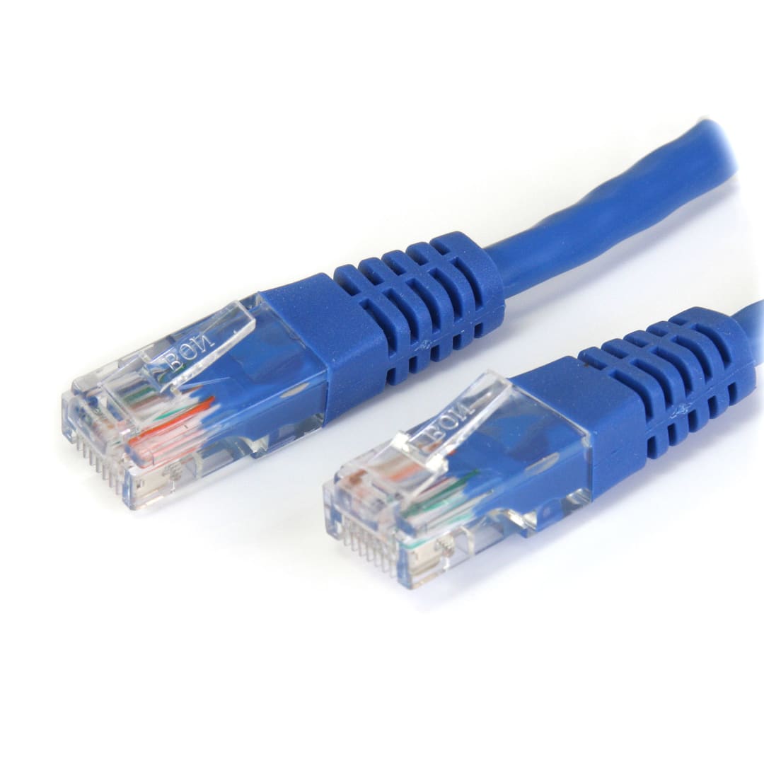 15FT BLUE MOLDED CROSSED PATCH CABLE