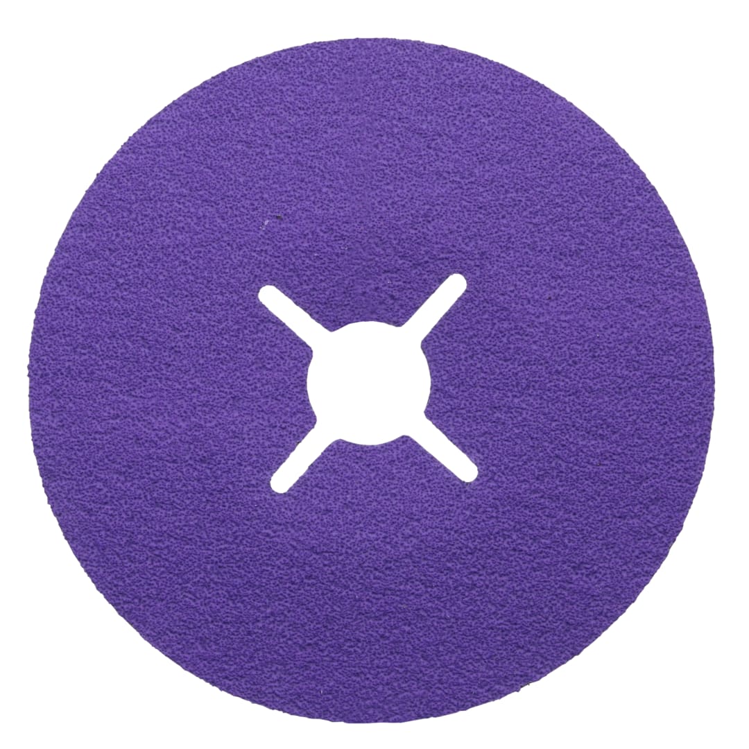 3M™ Cubitron™ 3 Fiber Disk 1187C, 80+, 115 mm x 22 mm, Slotted, 25/Bag, 100 ea/Case