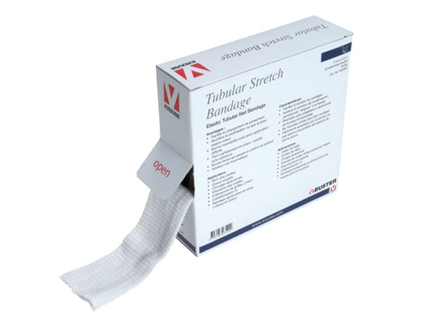 BUSTER Tubular Stretch Bandage, White, 7.5cm x 6.5m