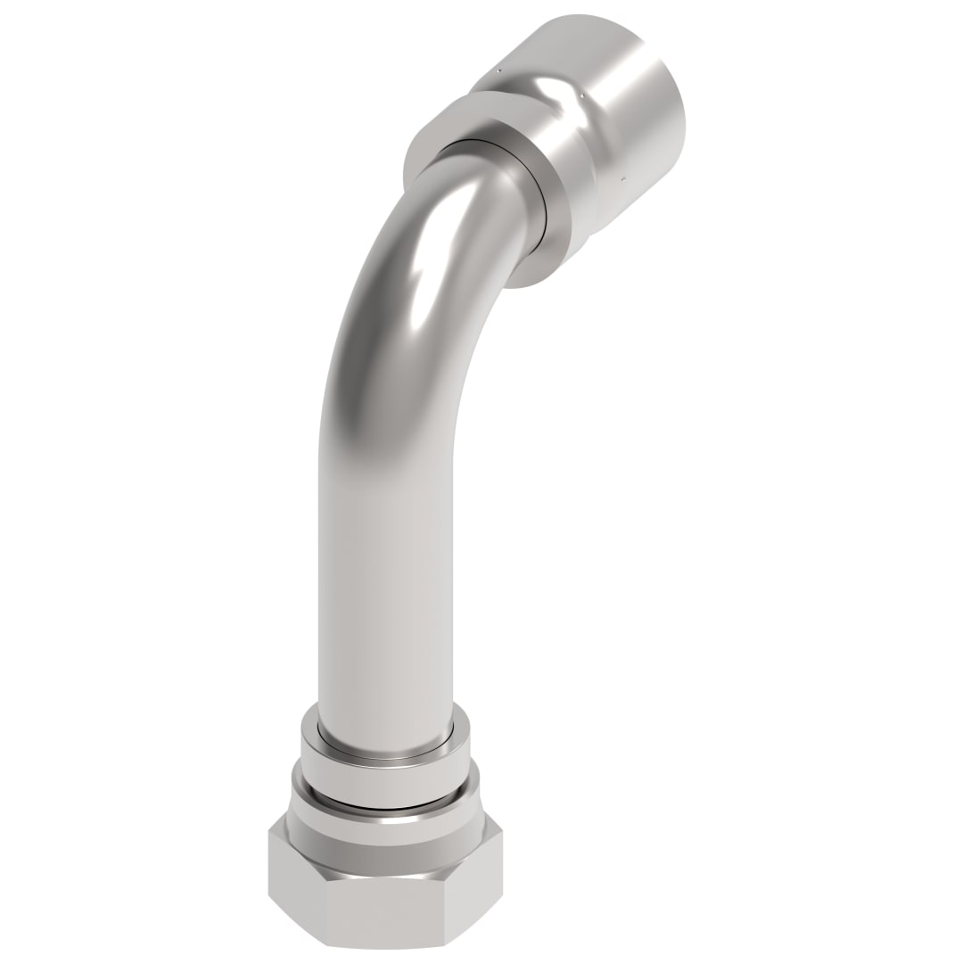 Aeroquip 1in Female JIC 90deg Lng X 1in R5 Hose Crimp