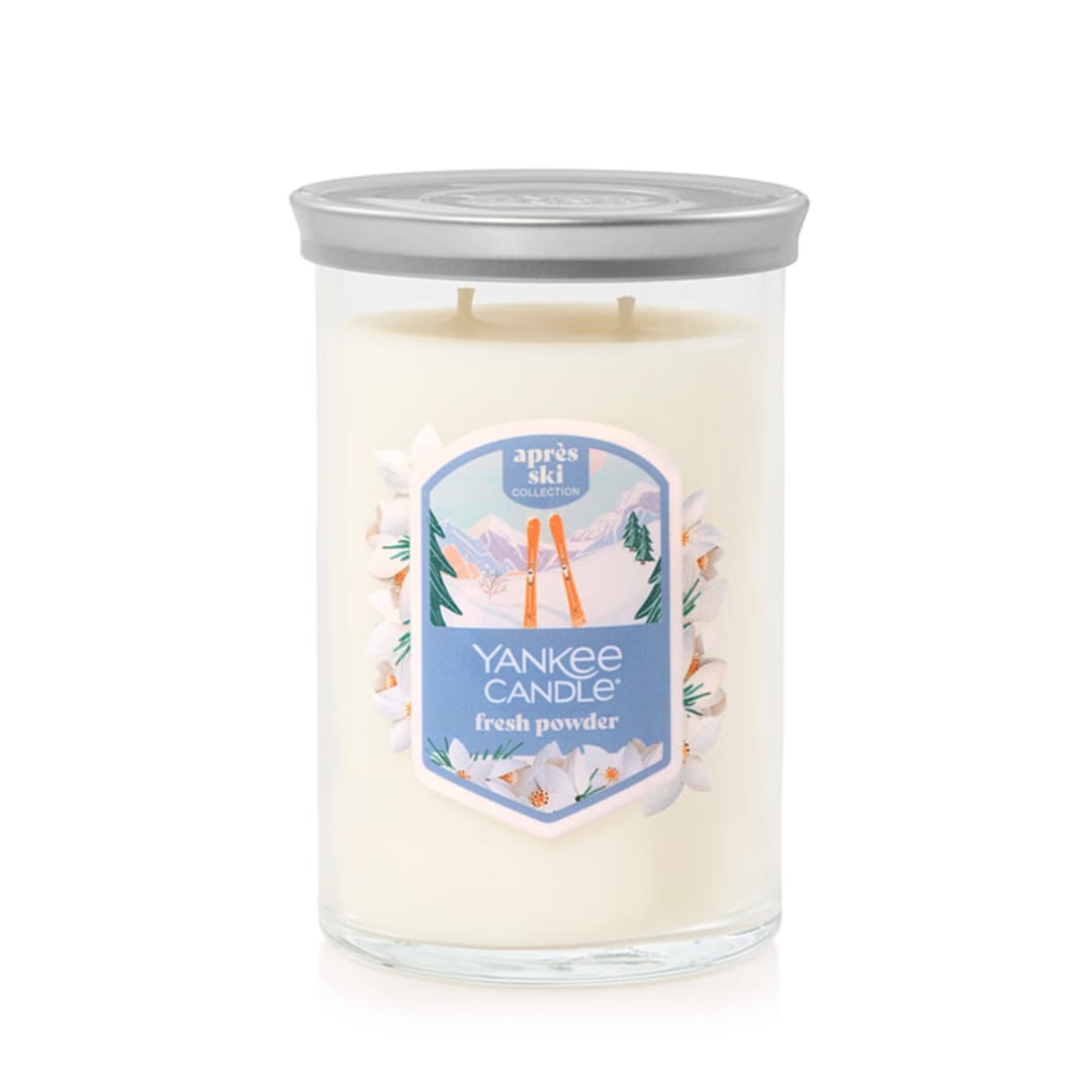 Yankee Candle Fresh Powder, 20 oz Large Tumbler Candle with up to 80 Hour Burn Time