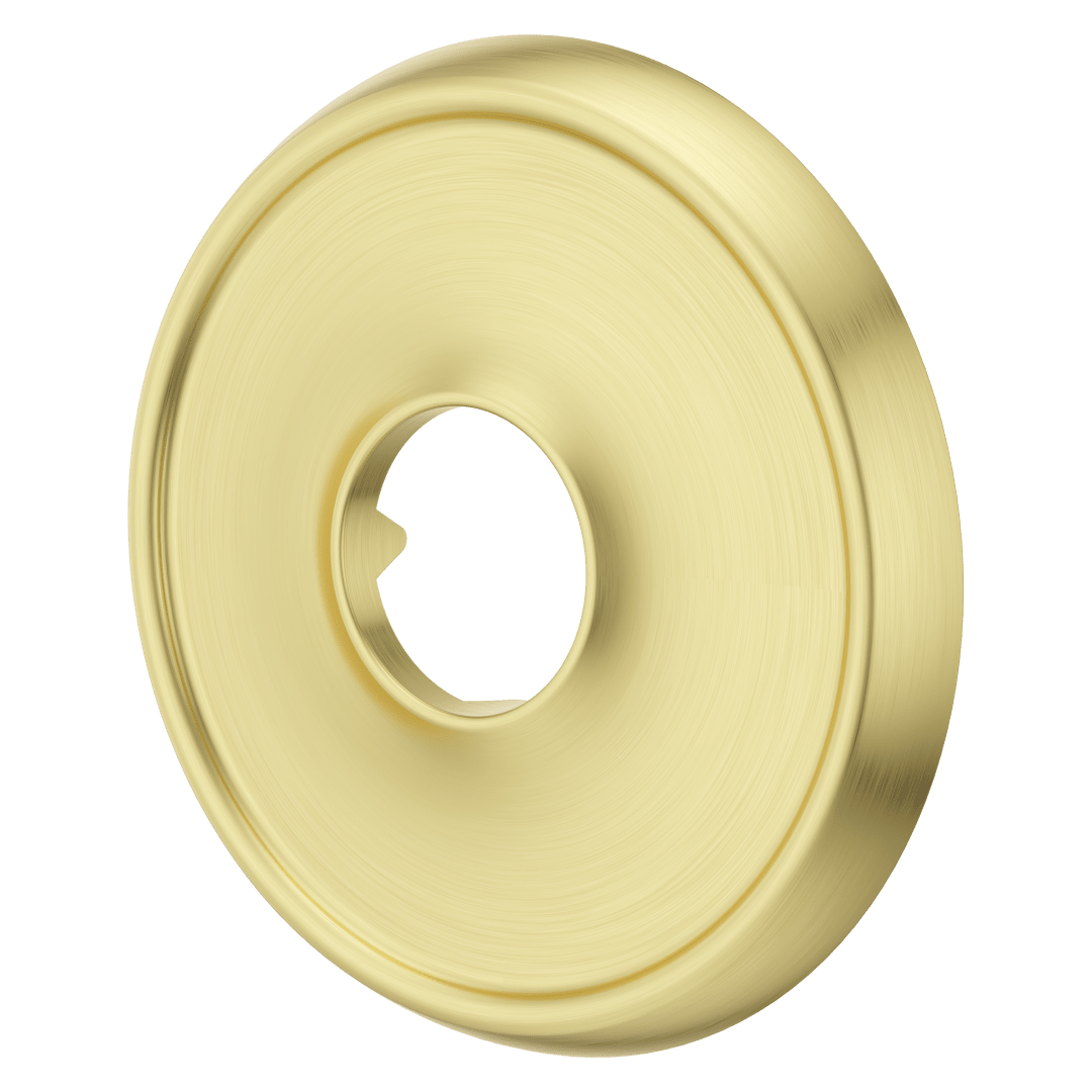 Transitional Round Shower Arm Flange in Brushed Gold