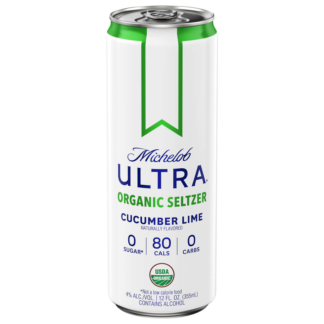 Michelob Ultra Organic Seltzer Cucumber Lime 12 oz Single CAN Sleek 4ABV