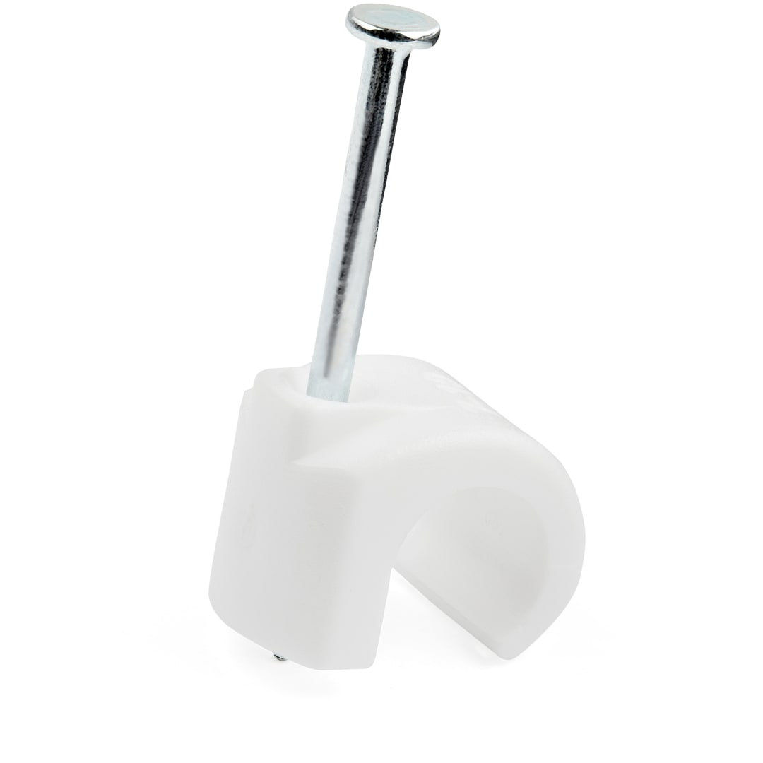 100 Pack of Nail Mounted Cable Clip - Large