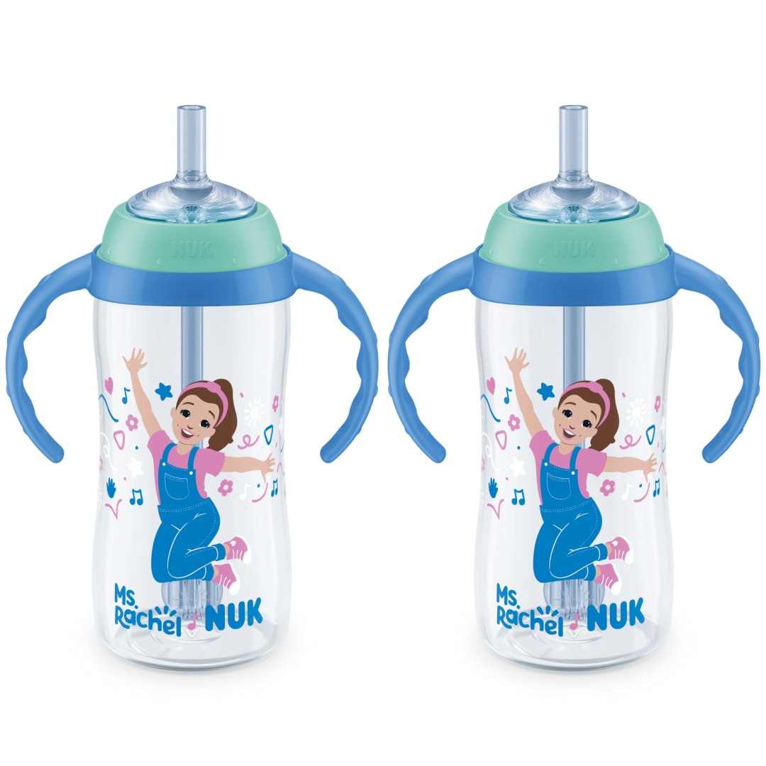 NUK® First Choice Ms. Rachel Learner Straw Cup, 10 oz, 2 Pack