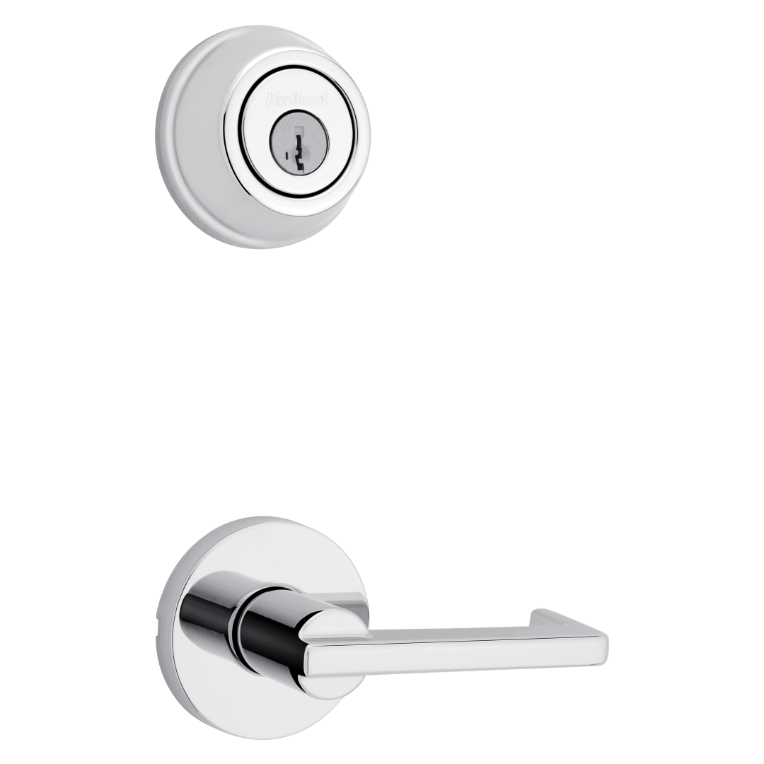 Hali Interconnect Round Interconnect Lever in Polished Chrome featuring SmartKey Security