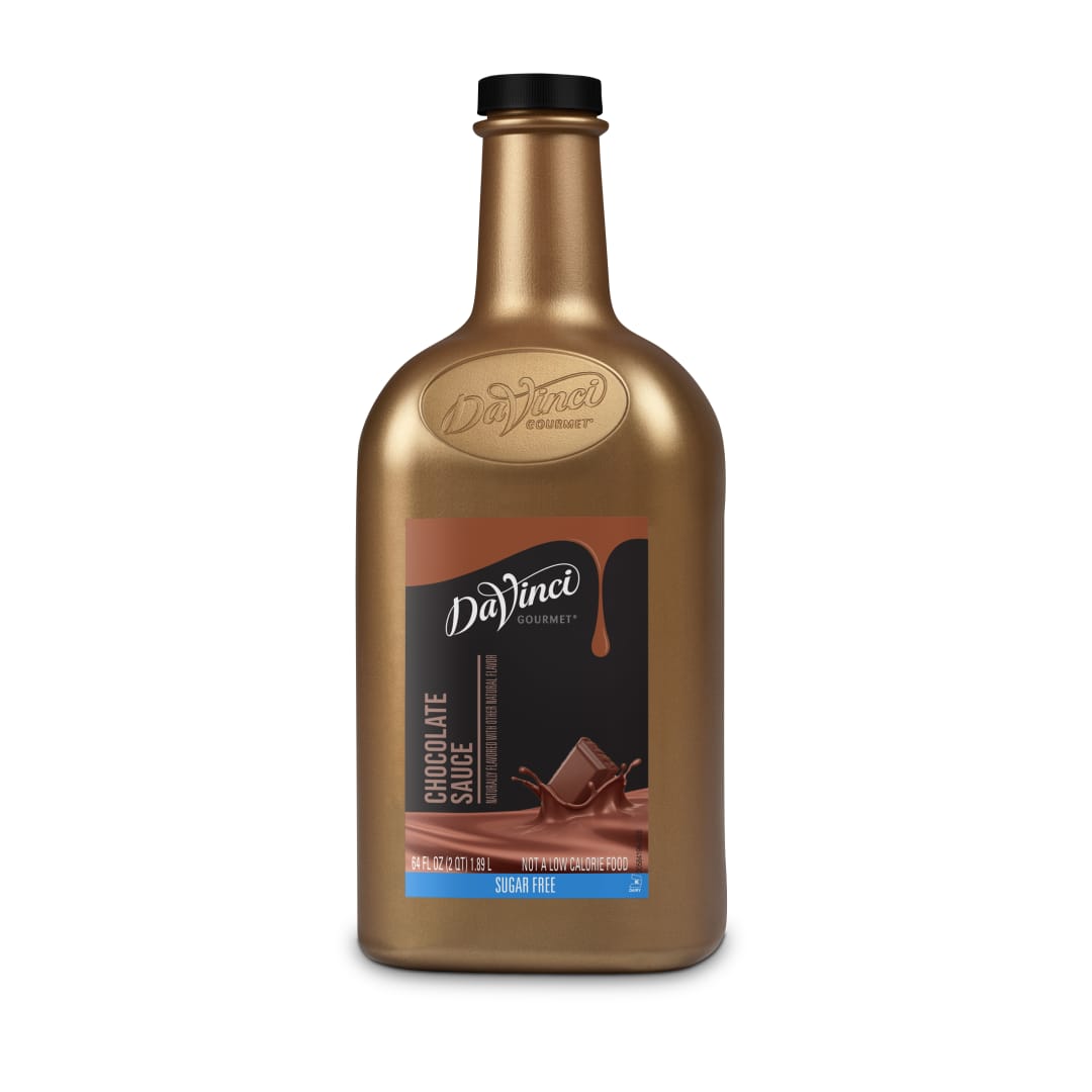 DaVinci Gourmet Sugar Free Chocolate Sauce, Plastic Bottle, 6 x 64 fl oz (1/2 gallon)