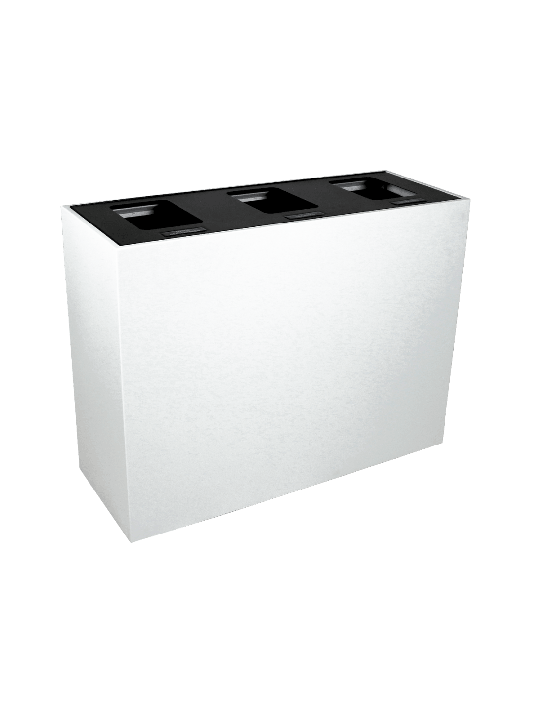  MEZZO - Triple - Hl - Mixed Recyclables-Organics-Waste - Full - White-Black