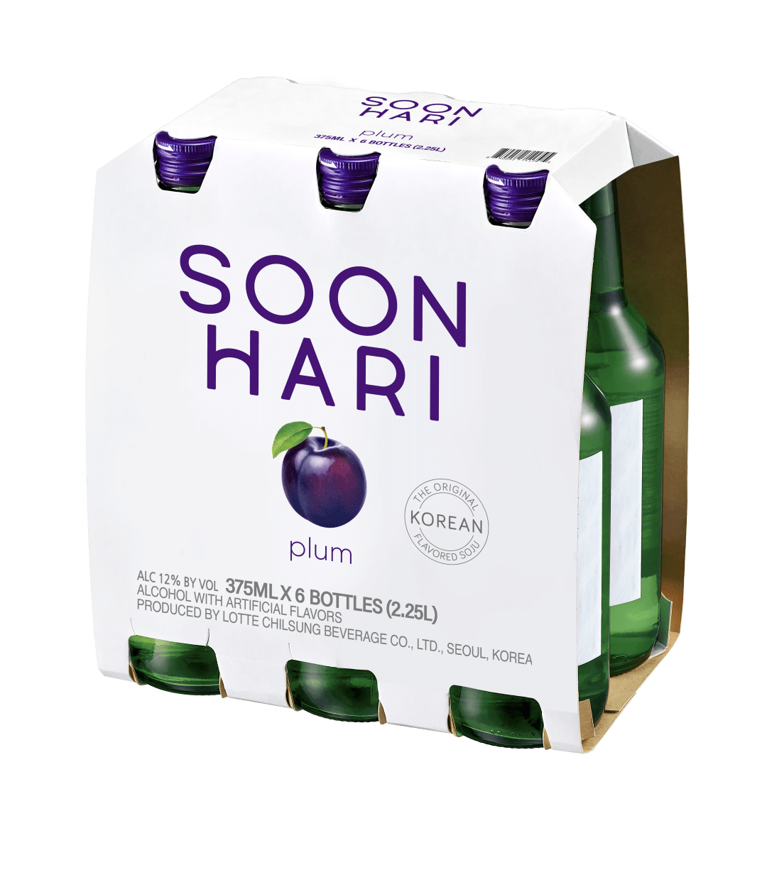 Soonhari Korean Soju Plum Non-appellated 375ml 6pk of single serve 375ml bottles