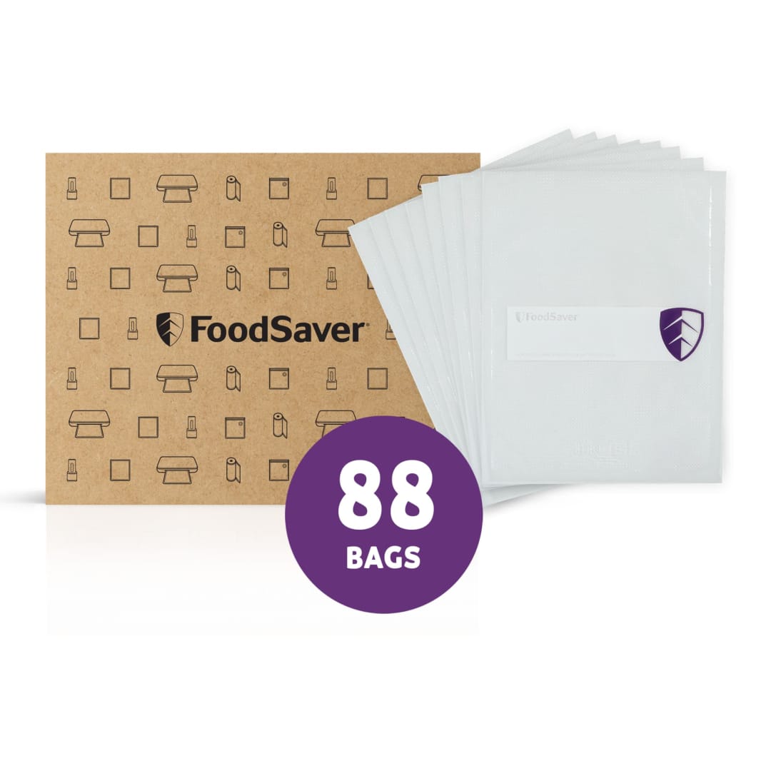 FoodSaver Heavy Duty Quart Vacuum Seal Bags, 88 Count 8" x 11" BPA-Free Freezer Bags, 30% Thicker for Food Storage, Sous Vide, and Meal Prep