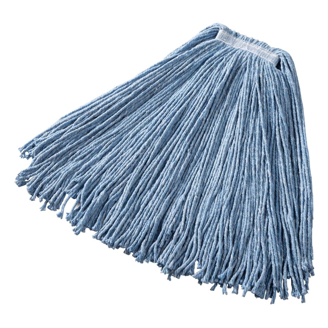 24 OZ Dura Pro Blend Wet Mop, 1" Headband, Blue