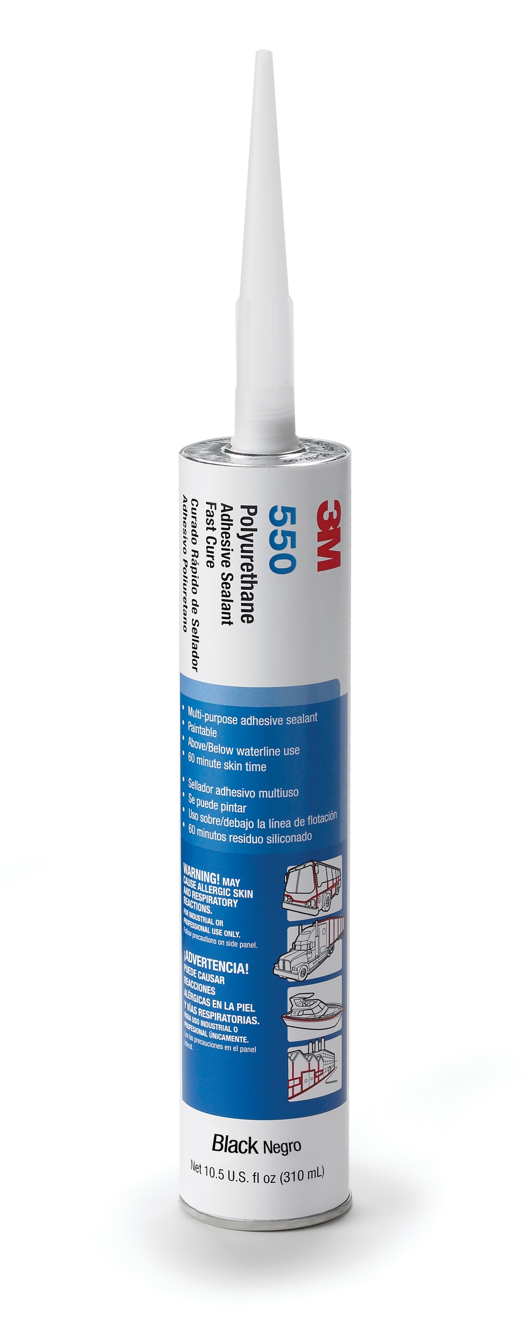 3M™ Kleb- und Dichtmasse auf Polyurethanbasis 550FC, Schwarz, 310 ml