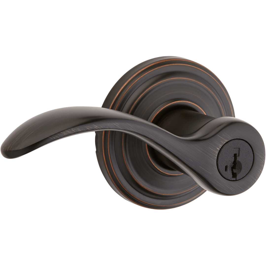 Pembroke Keyed Entry Lever featuring SmartKey Security™ in Venetian Bronze