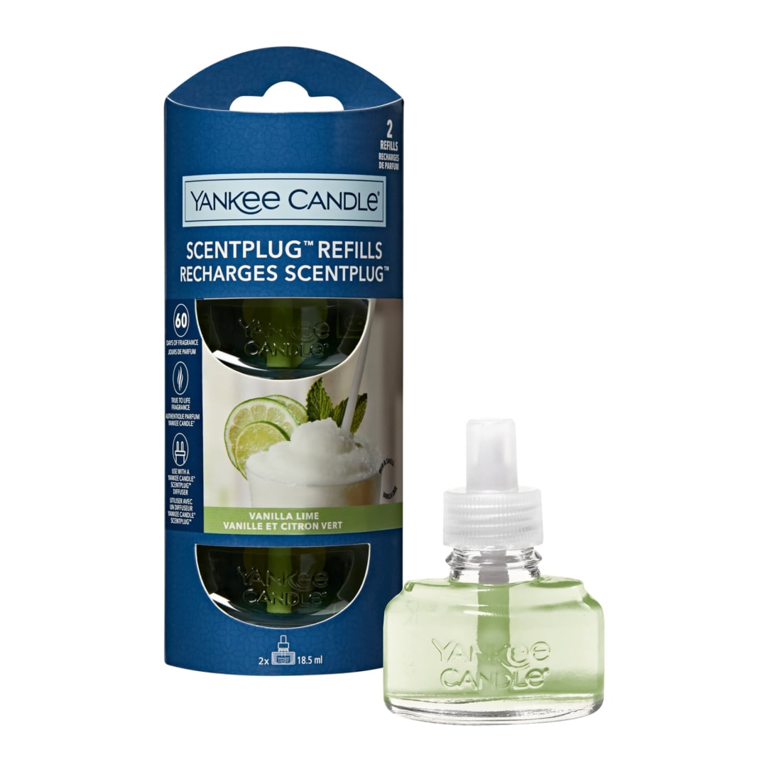 Yankee Candle® ScentPlug Fragrance Refills | Vanilla Lime Plug in Air Freshener Oil | Up to 60 Days of Fragrance | 2 Count