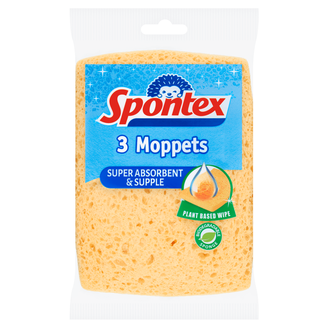Spontex 3 Moppets Sponge Wipes