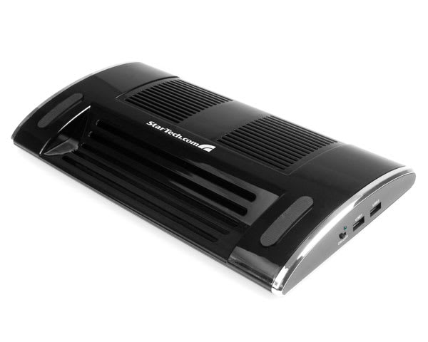 Small Footprint Notebook Cooler with 2 Fans