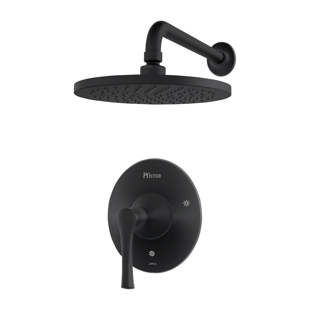 Rhen 1-Handle Shower Only Trim in Matte Black
