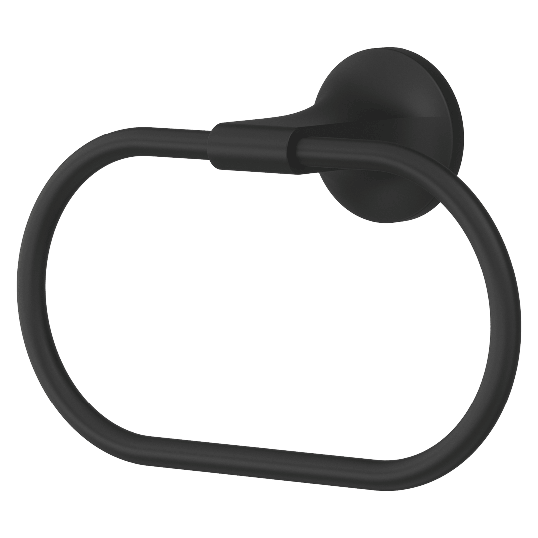 Pfirst Modern Towel Ring in Matte Black