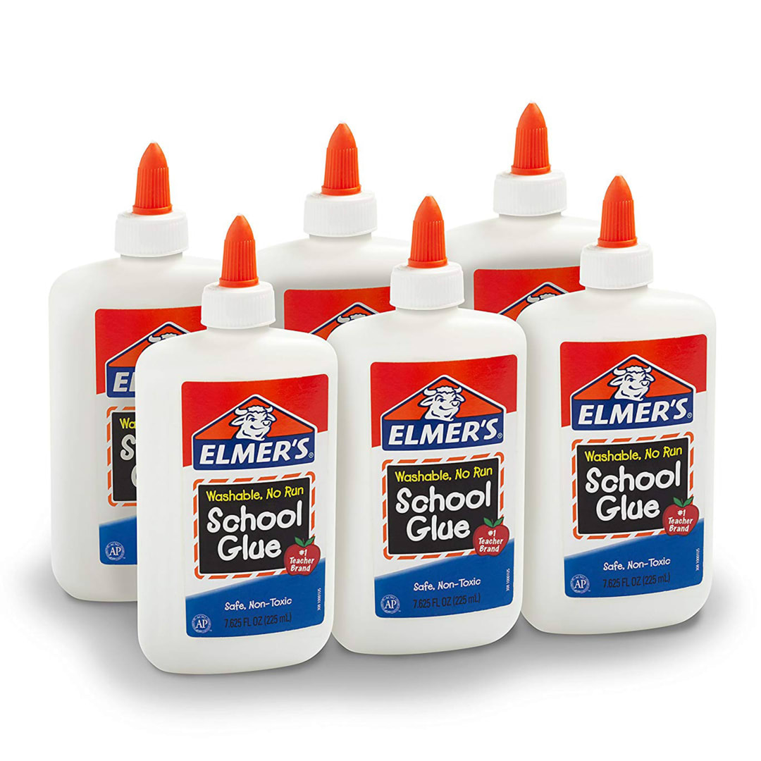 Elmer's Liquid School Glue, Washable, 7.25 Ounces Each, 6 Count