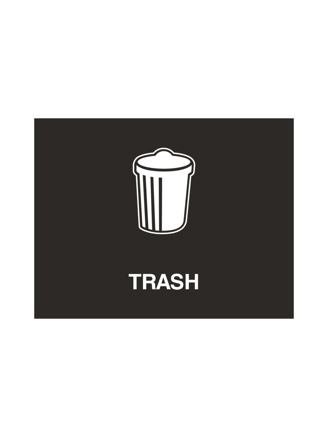  VISION - Sign - Trash - Black