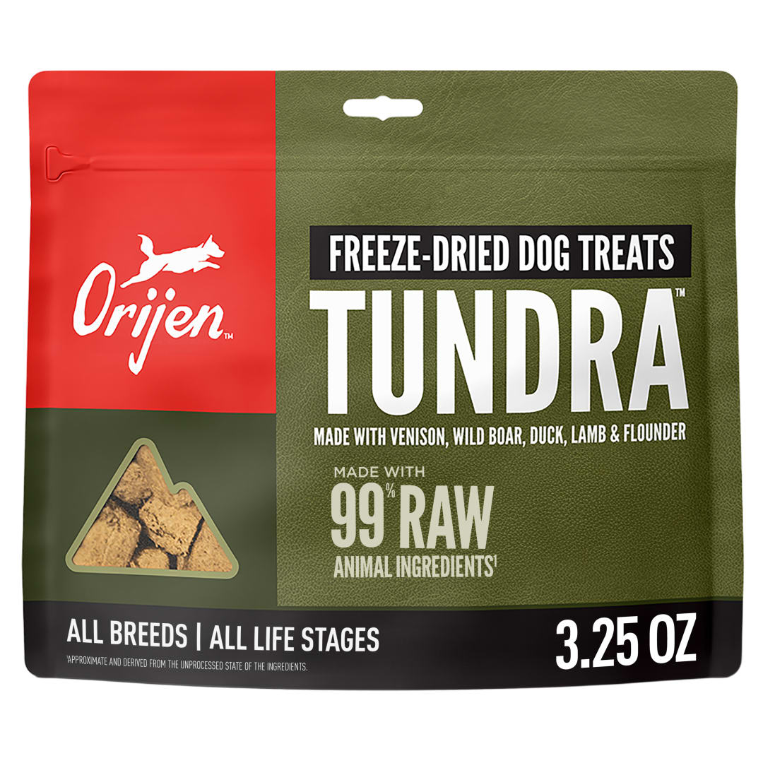 ORIJEN Grain Free High Protein Freeze Dried Dog Treats Tundra Recipe
