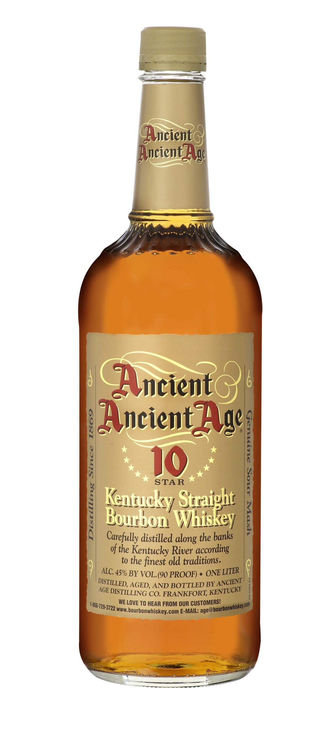 Ancient Age 10 Star Kentucky Straight Bourbon Whiskey 1l 90 Proof