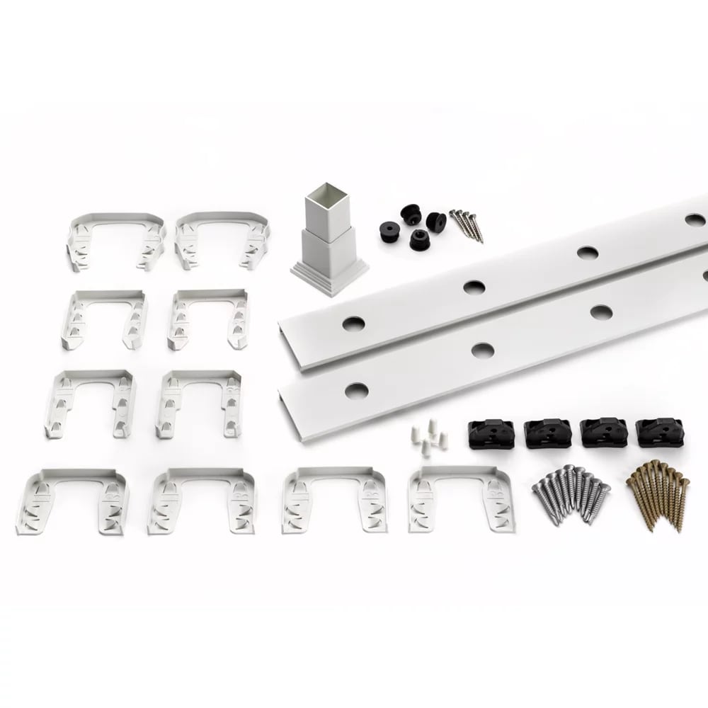8-ft Transcend Accessory Infill Kit for Round Aluminum Balusters-Horizontal-Classic White