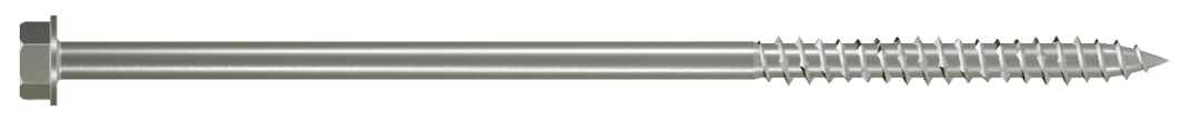 Simpson Strong-Tie SDWH27800SS-RP1 Strong-Drive® SDWH™ TIMBER-HEX SS Screw — 0.275 in. x 8 in. 1/2 Hex, Type 316 (Pack of 25)