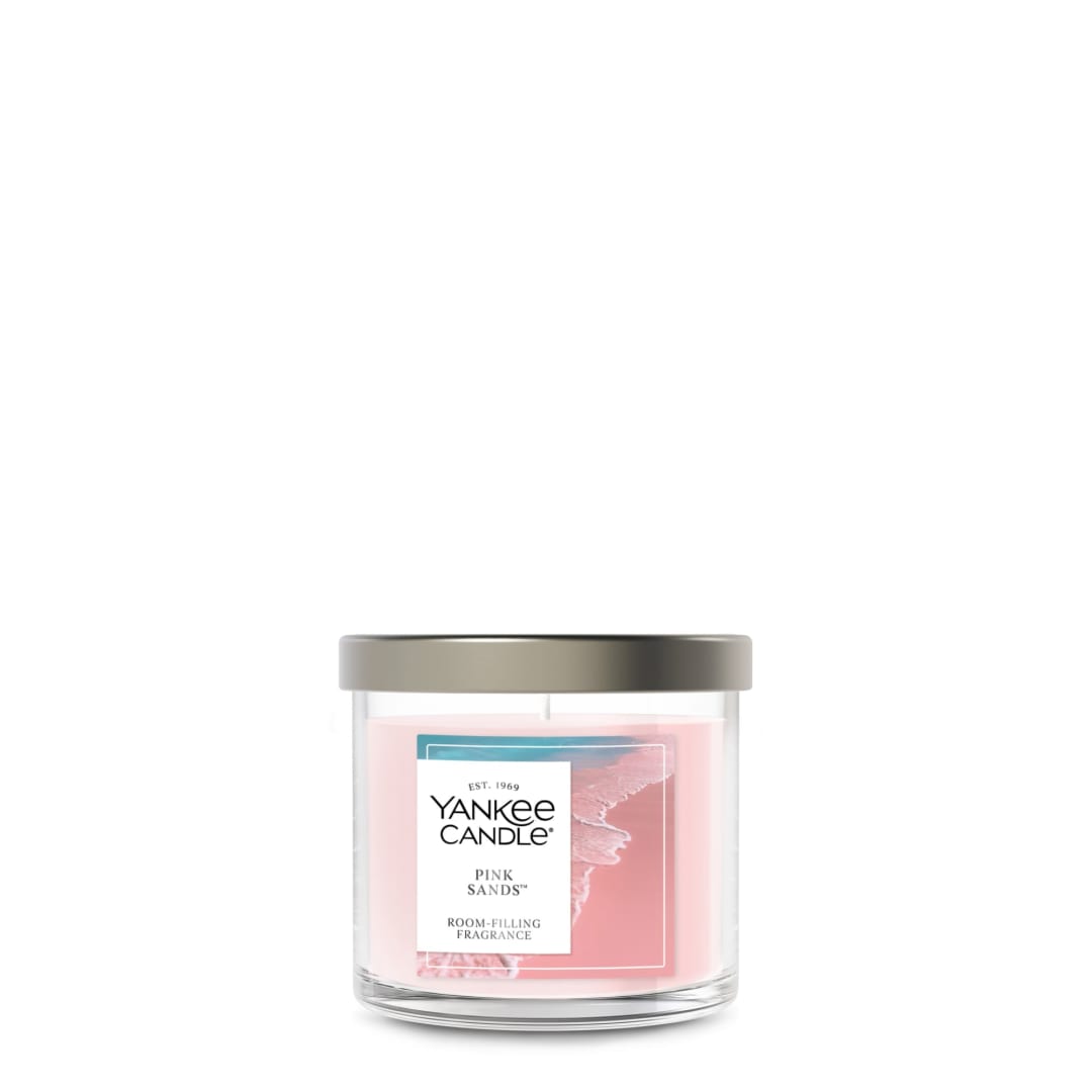 Yankee Candle® Small Tumbler Scented Candle with up to 40 Hour Burn Time, Premium Plant Wax Blend for Consistent Burn, 4.3 oz Tumbler Candle with Room Filling Fragrance, Pink Sands