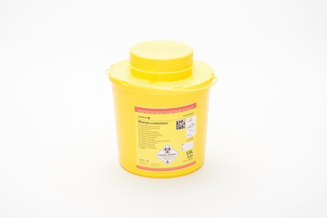 Covetrus Sharps Container, Yellow, Round 1.5 Litre