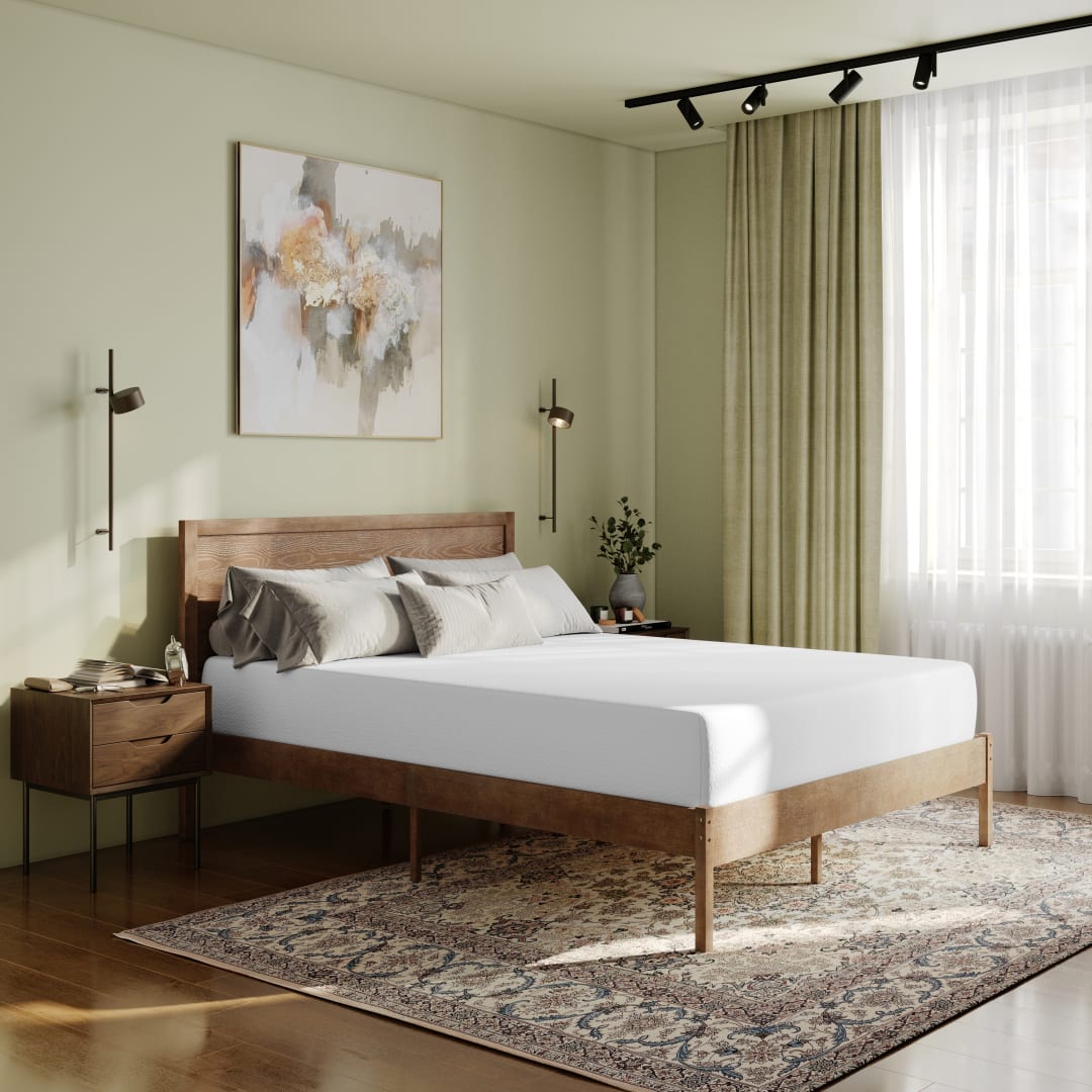 Cloud Green Tea Cooling Gel 4-Layer Memory Foam 10" Queen Mattress in a Box with CertiPUR-US Certification, Washable Cover, and Pressure Relief