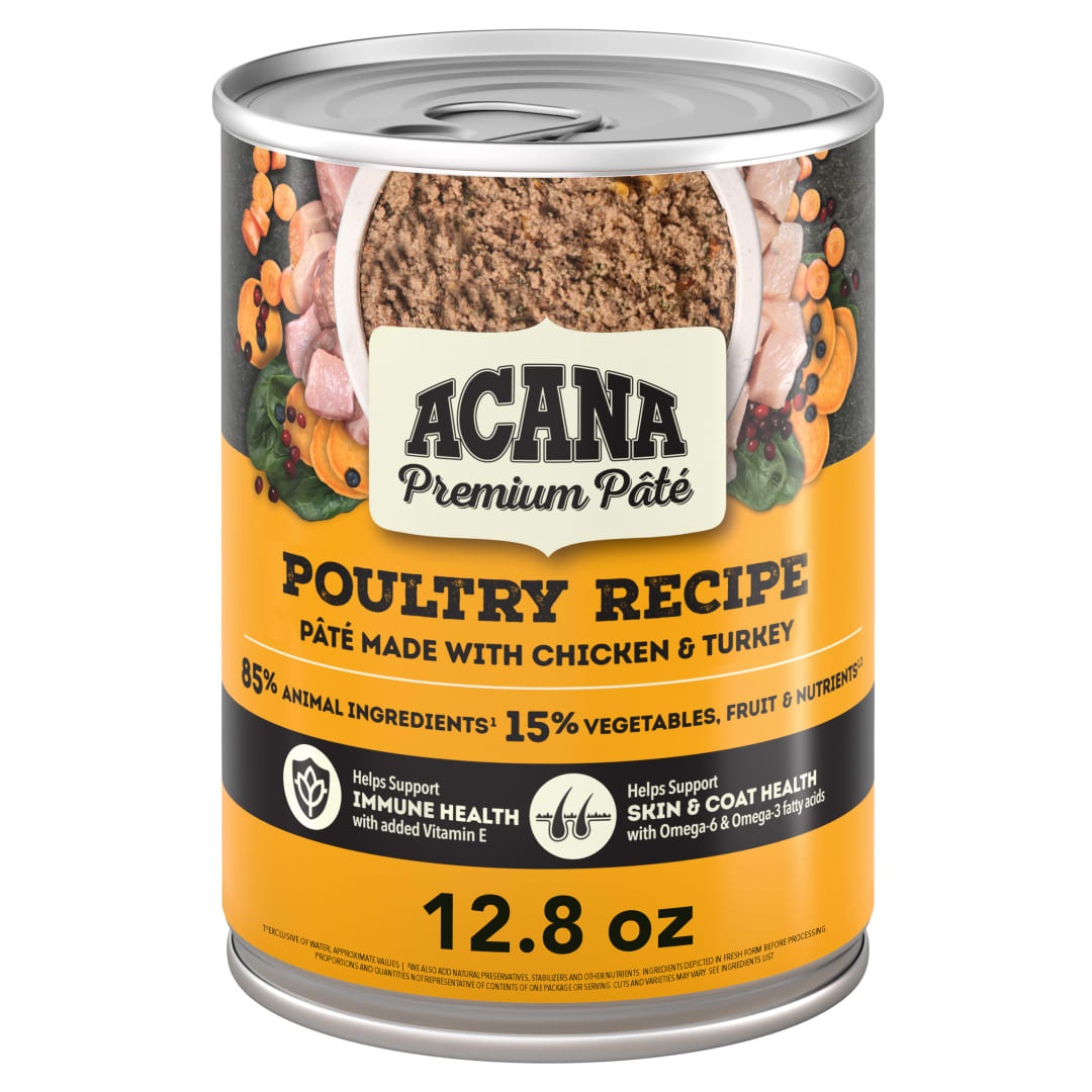 ACANA Premium Pate in Bone Broth Grain-free Wet Dog Food Poultry Recipe