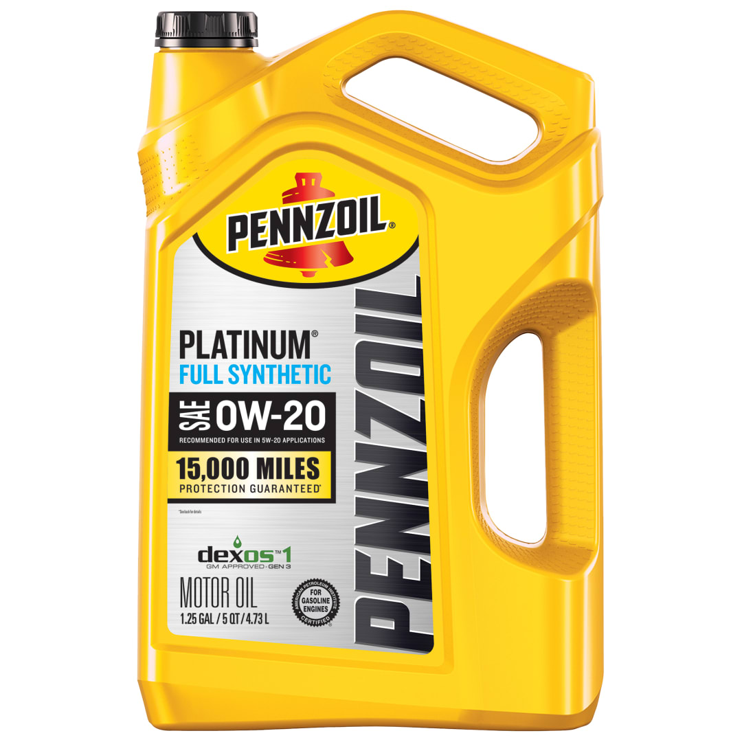 Pennzoil Platinum Full Synthetic 0W-20 Motor Oil, 5 Quart
