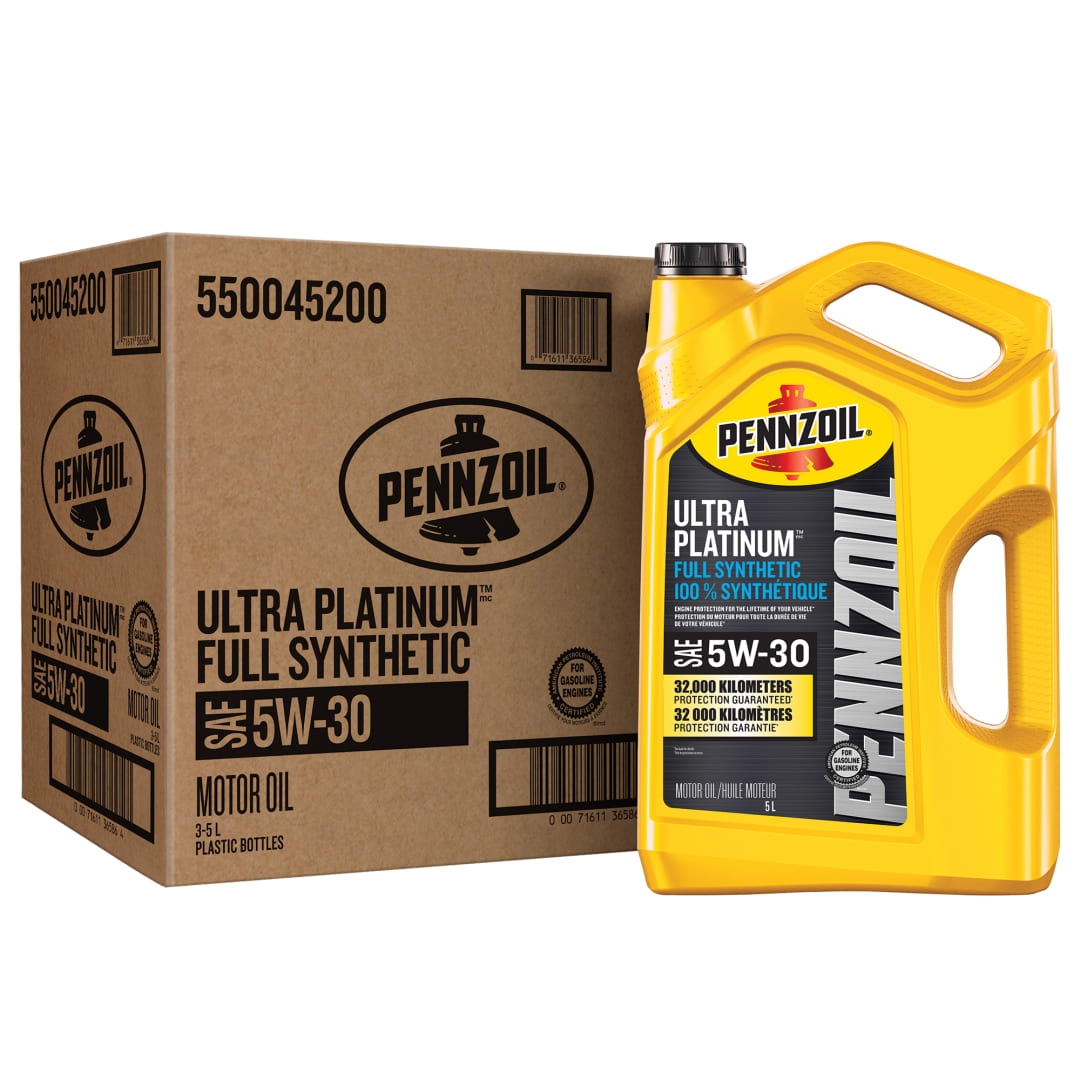 Pennzoil Ultra Platinum Full Synthetic 5W-30 Motor Oil, 5 Liter (3 Pack)